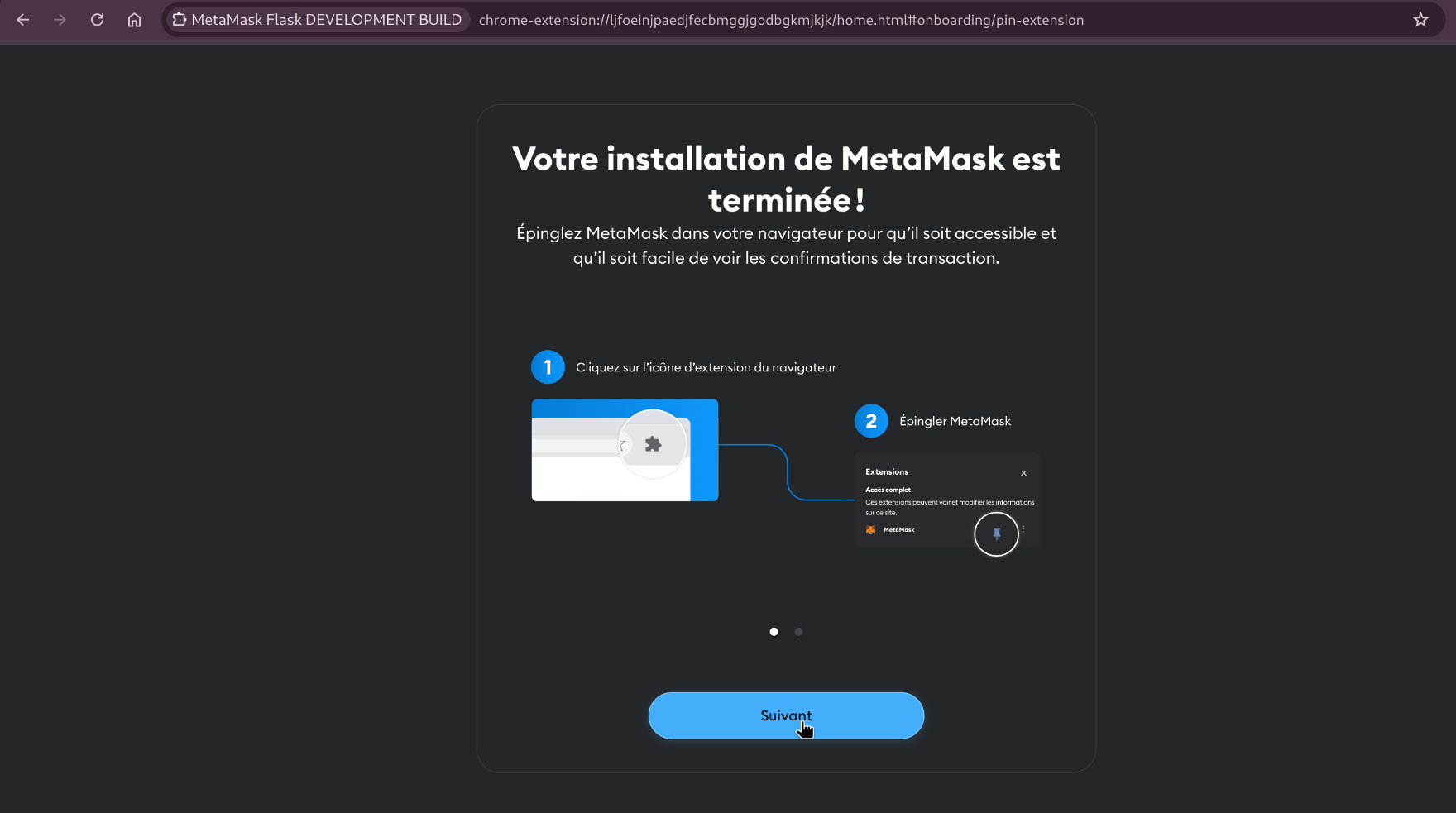 fin de creation de compte