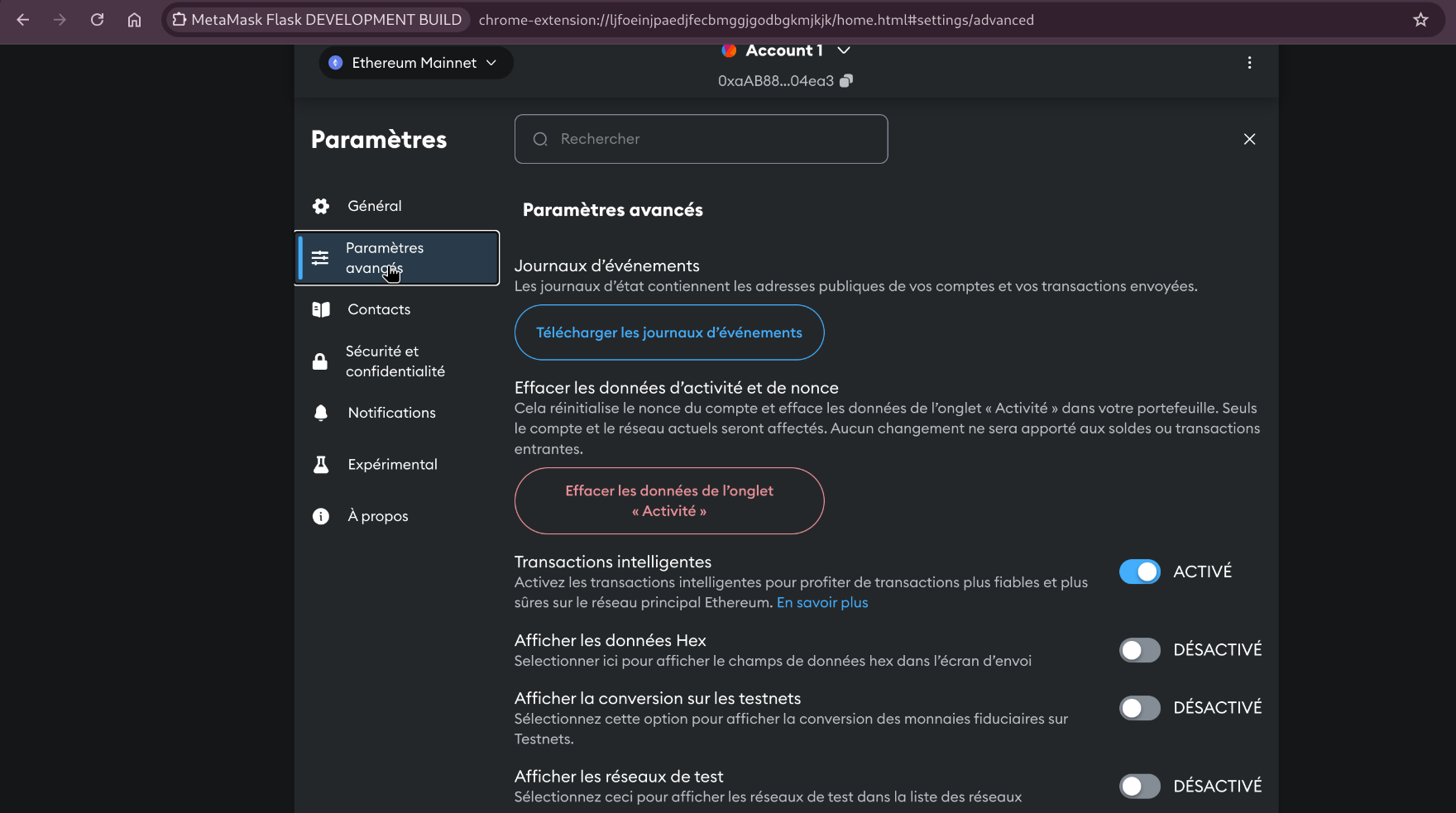fin de creation de compte