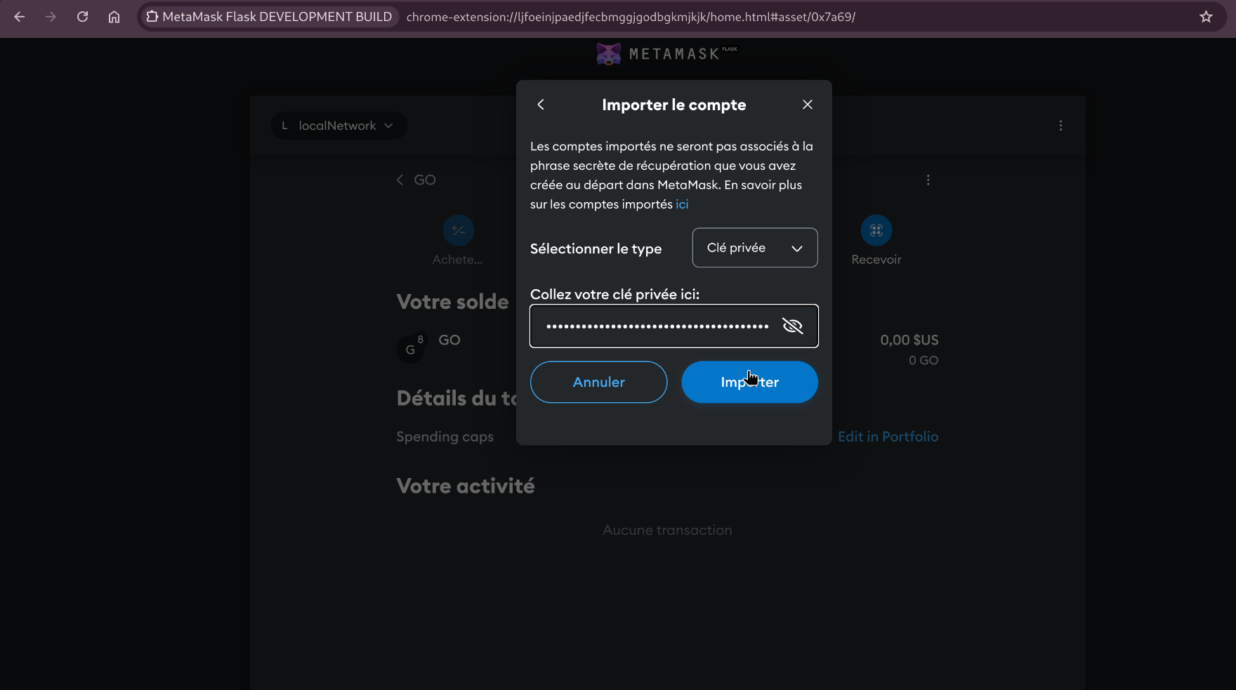 fin de creation de compte
